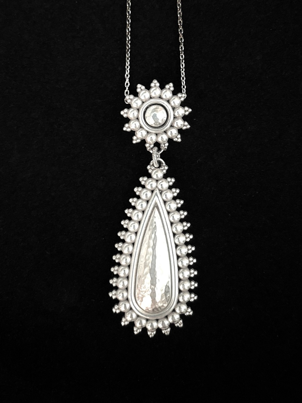 Brighton Silver Plated Teardrop Pendant Necklace - 18”
